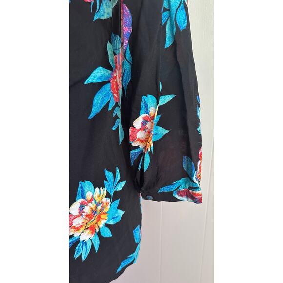 Maeve By Anthropologie Floral Hawaiian  Island Buttondown Blouse/Shirt, Sz 4 - Picture 6 of 10